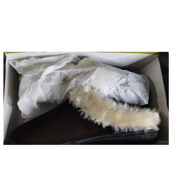 Clarks Melissa Women's Brown Faux Fur Indoor Outdoor Slippers Size 8 - Picture 13 of 13